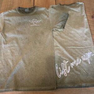 Talia Espresso distressed green front back